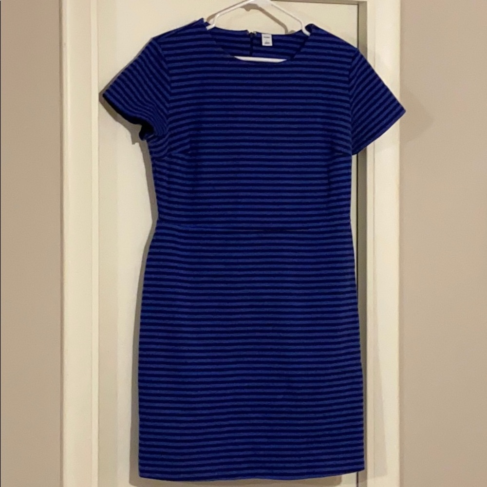 Blue and Black Striped Dress